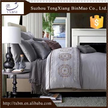 100% cotton bedding set, embroidery, crepe satin