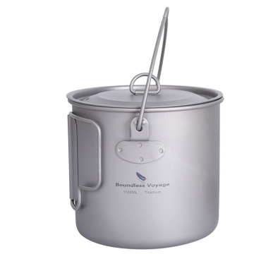 Boundless Voyage Titanium Camping Cookware Set for Outdoor Pottery and Picnics