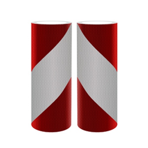 Red White Reflective Tape 3M Alternated stripes right and left, high intensity Factory