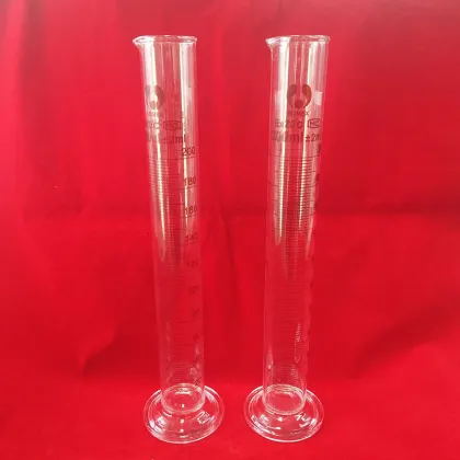 Transparent Quartz Glass Cylinder 250ml Measuring Graduated Cylinder Laboratory Glassware