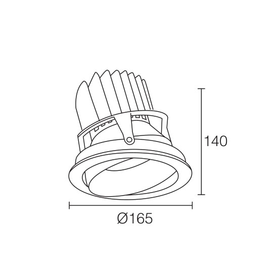 Grey Landscape 38W LED DownlightofLED Downlight Uk