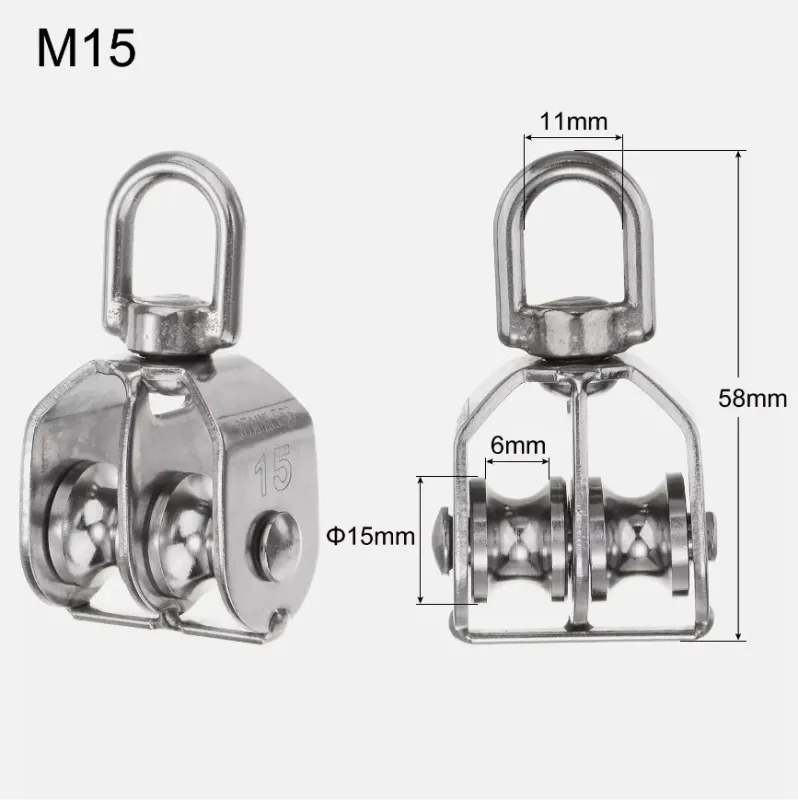Stainless Steel Swivel Rigging Lifting Wheel