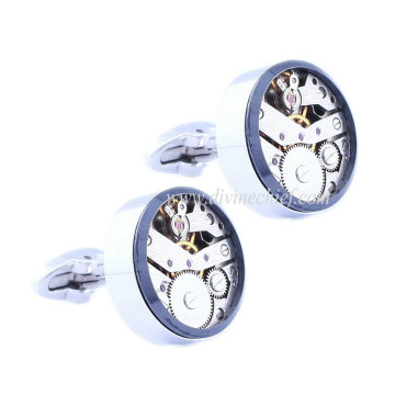 2016 Newest Design Ceramic Ring Movement Cufflinks Factory Customize High-end 316L Stainless Steel Mechanism Cufflinks for Men