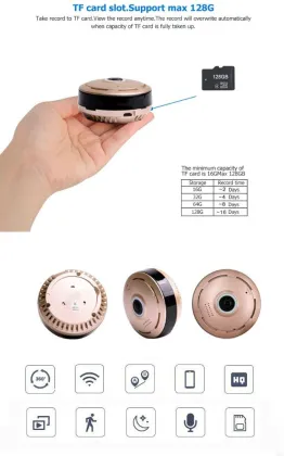 In Stock 360 clever dog panoramic cctv camera with memory card