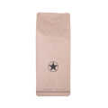 1000g Bio Pack Brown Kraft Paper Coffee Bags se zipem