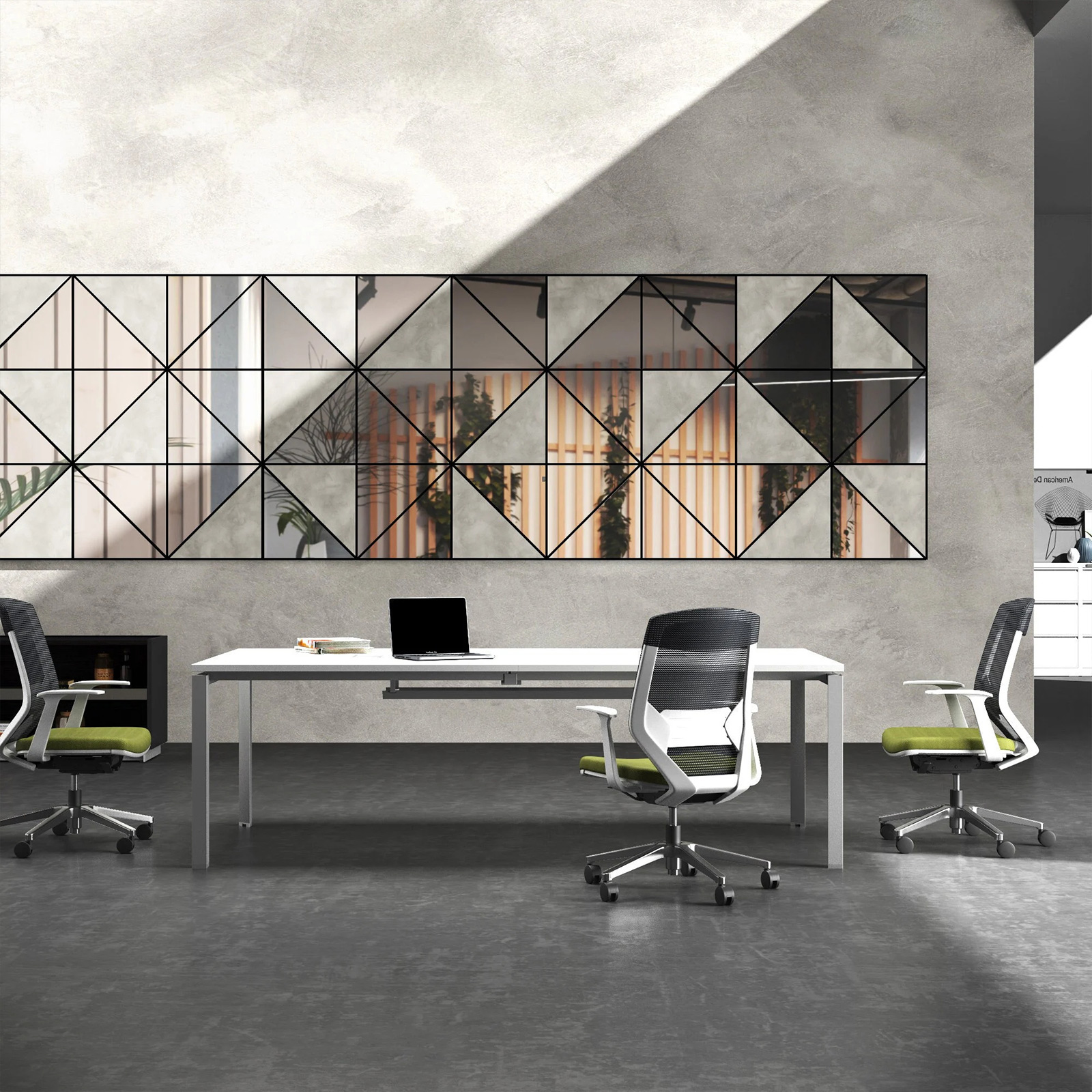 Triangle Mirror Decorative Concrete 3D Wall Panel
