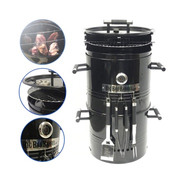 New Design Outdoor Garden Barbecue 3 In 1 Charcoal Bbq Smoker Grill