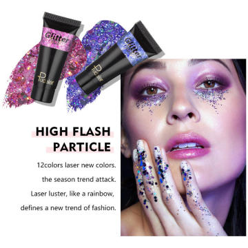 Cosmetics Wholesale: 12 Colors Pink Purple Gold Liquid Glitter Eyeshadow