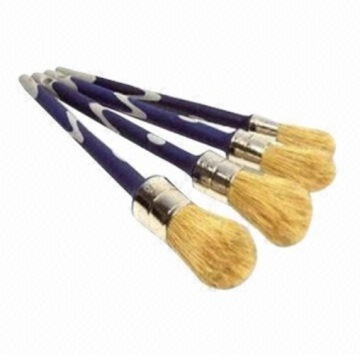 French type soft handle round brush