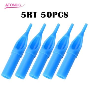 ATOMUS 50Pcs Tattoo Tip Nozzle Needle Tube Professional Disposable Sterile 3RT/5RT/9RT Needle Tube Machine Wholesale