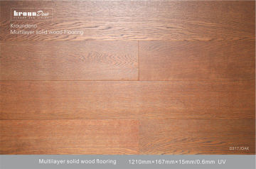 Hand Scraped Multilayer Glueless Flooring , 0.6mm Ce Engineered Wood Floors