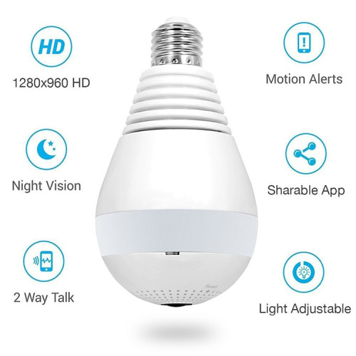 Remote Control LED Bulb WIFI IP Camera Indoor
