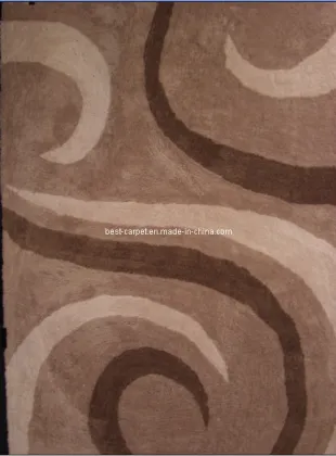Hand Made Polyester Solid Carpet Angus