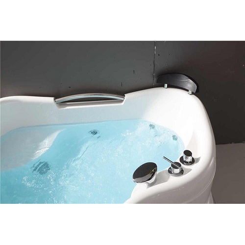 Hot Tub Spa Massage Acrylic Corner Whirlpool for Two Persons Massage Bathtub