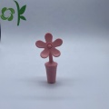 Bouchon de bouteille en silicone à motif de fleurs