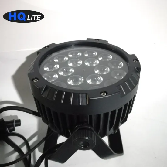 Professional Factory Price DMX512 Waterproof PAR 18x18W RGBWA UV LED Par 64 IP65 Outdoor Stage Light