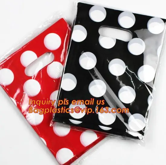 Side gusst or bottom gusset die cut handle or soft loop handle carrier ldpe plastic bag, new design soft loop handle bag custom