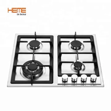 Stainless Steel 4 Burner Built-In Gas Hob