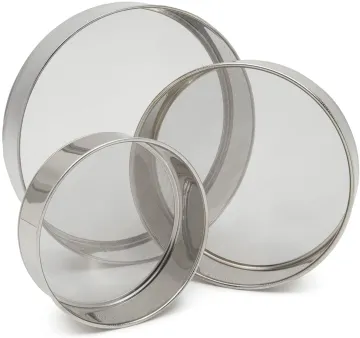 Stainless Steel Soil Sieve Kit: Round Mesh Filters for Soil, Flour, and Mud Screening