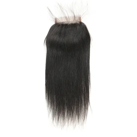 Online Sale Wholesale Raw Brazilian Cuticle Aligned Virgin Cheap Silky Straight Cheap 4X4 Human Hair Closure 8 Inches