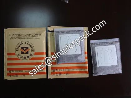 Drip Costa Rica Coffee Bag Packing Machine with Outer Envelop