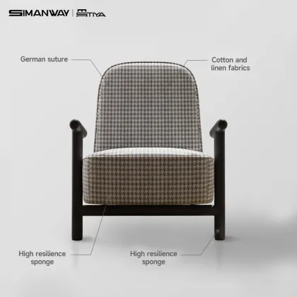 Modern Leisure Solid Wood Lounge Chair