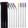 100% Food Grade Silicone Tip Straw Case Foldable