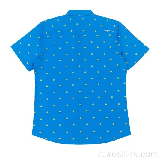 Camicia da uomo in poliestere spandex