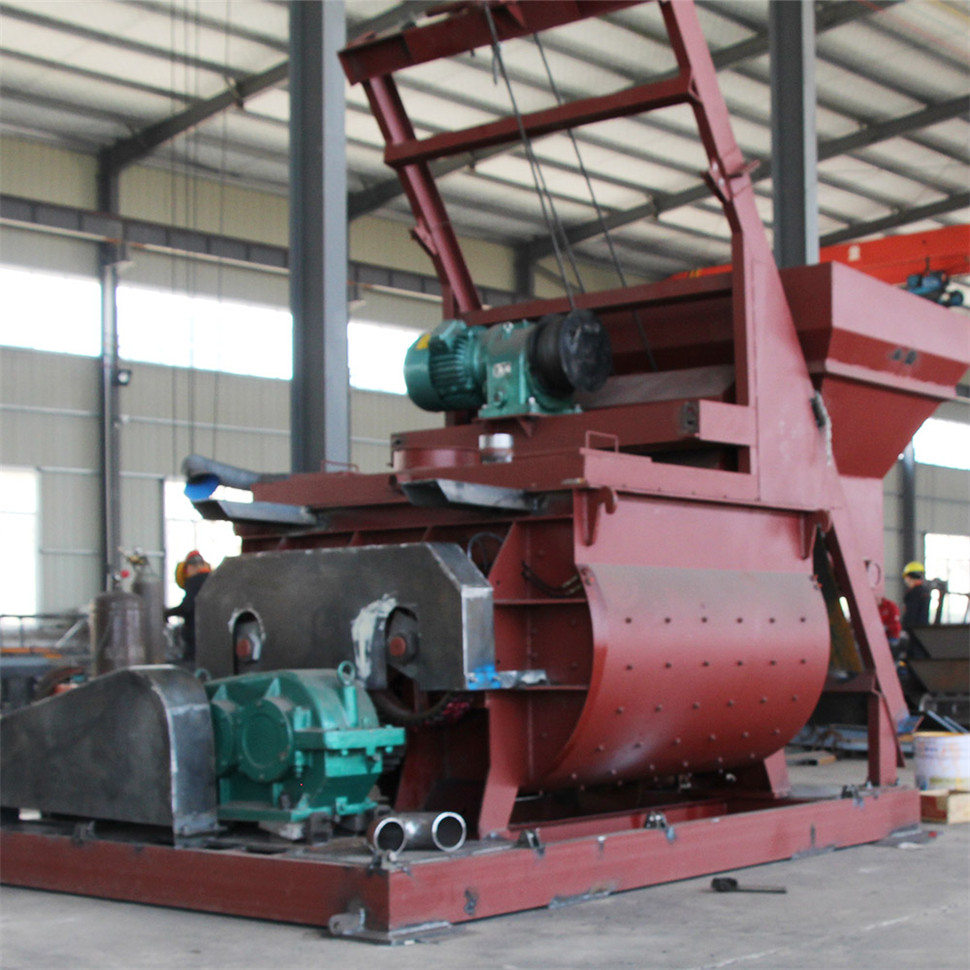 Electrical small size concrete mixer twin shaft