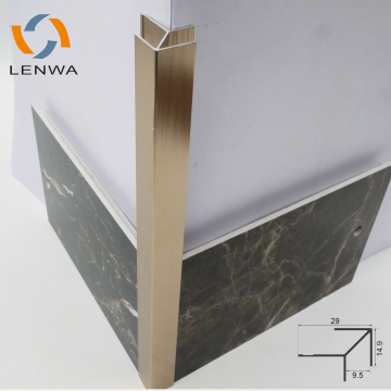 LENWA ALUMINIUM China Factory Aluminium Rose Gold Corner Tile for Exterior Protection