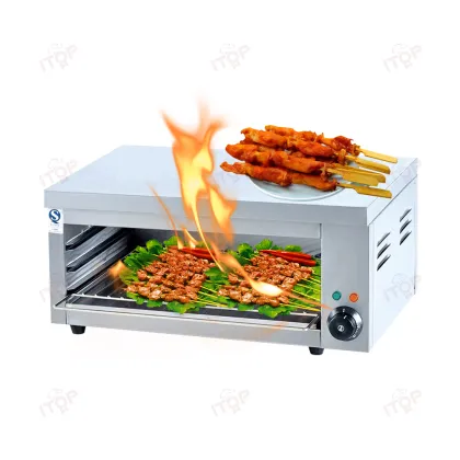 Big Commercial Countertop Gas Grill Salamander Machine