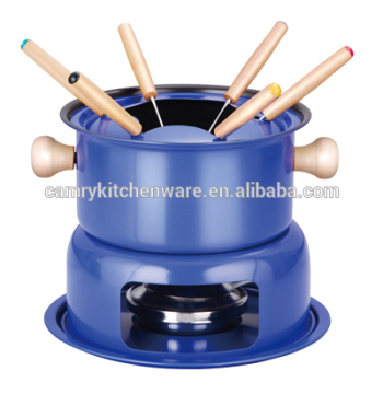 Set fonduta in acciaio al carbonio antiaderente 11pc
