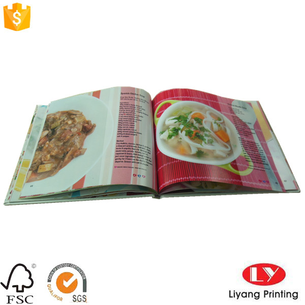 طباعة كتاب طبخ غلاف فني ملون مع لامع