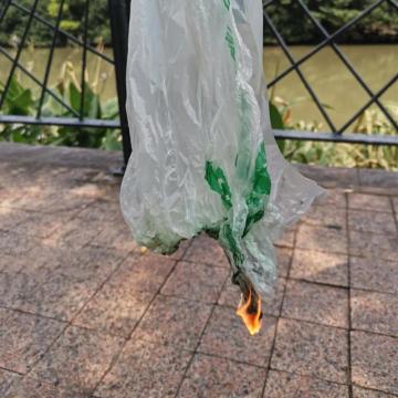 Salto de amido de milho Biodegradável 100% de sacos de resíduos no rolo