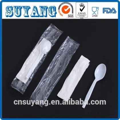 Wholesale 2in1 disopsable plastic forks with napkin