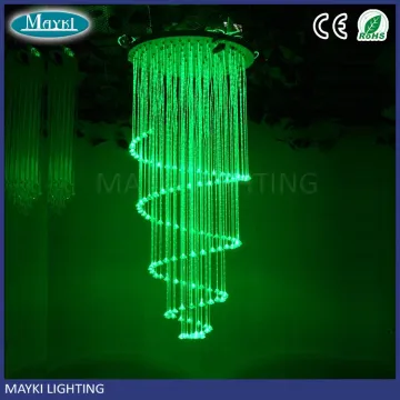 Customized acceptable dia 80cm led fiber optic chandelier