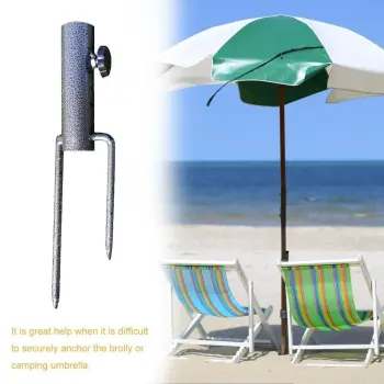 1pc Easy Setup Heavy Duty For Park Patio Umbrella Portable Base Outdoor Adjustable Parasol Holder Beach Pole X9H4