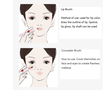 Retractable Lip Brush Makeup Tool