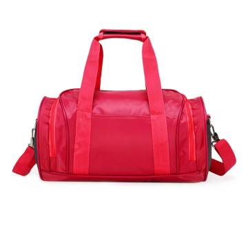 Lady folding waterproof nylon polyester sports shoulder handbag tote travel bag, women weekend outside voyage travelling bag