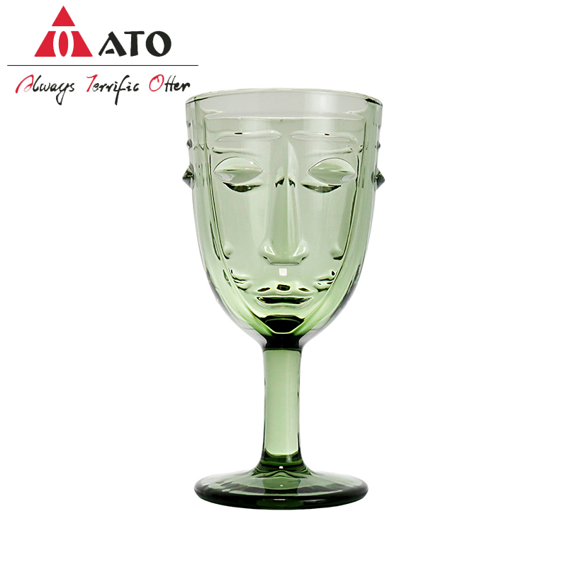 Green Drinking Glasses red wine glass tabletop Cup