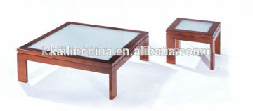 M-117 classic style suqare solid wood with glass green certification customized square office tea desk/coffee table