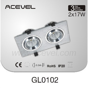 2*17W LED Grill Light with Sharp COB Light Source