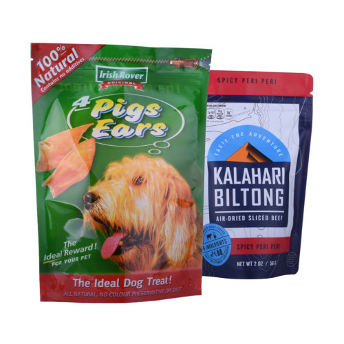 Bolsas de cremallera deslizante de plástico reclazable para paquete de alimentos para mascotas