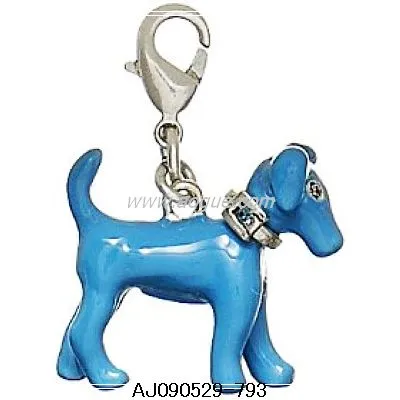 Pilgrim Blue Enamel Dog Charm