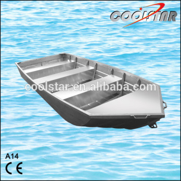 14ft A type flat bottom aluminum fishing boat