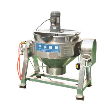 Tilting Gas Heating 300L Jacketed Kettle Mixer for Meat Paste and Sugar Oil Cooking