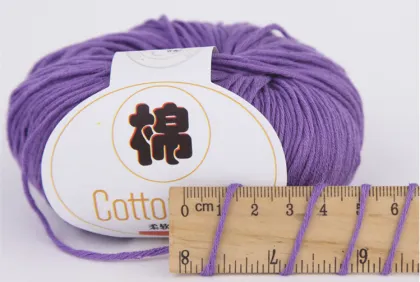 50g/ball Newest 100% Cotton Yarn for Knitting Soft Combed Thread Crochet Yarn Hand Knitting Colorful Organic Yarn