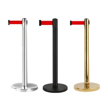 Stainless Steel Queue Pole with Plastic Rope Barrier Stanchion for Indoor Crowd Control
