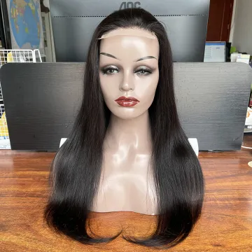 factory price 4*4 lace closure human hair wig,pure human hair frontal lace wig,mink brazilian hair closure wig with baby hair