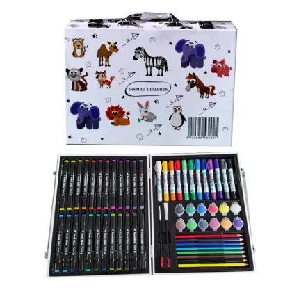 Kids Stationery Set: Drawing Colors and Painting Kit for Boys and Girls
